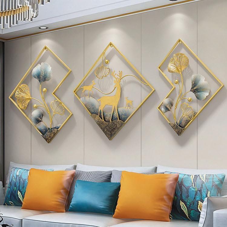 Deer in Diamond Iris Frame Wall Art