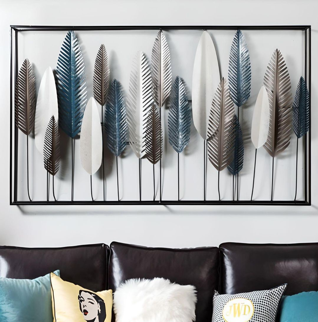 Leaf Frame Metal Wall Art