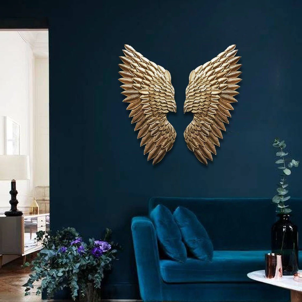 Angel Wings of Heaven Metal Wall Art Decor - Set Of 2