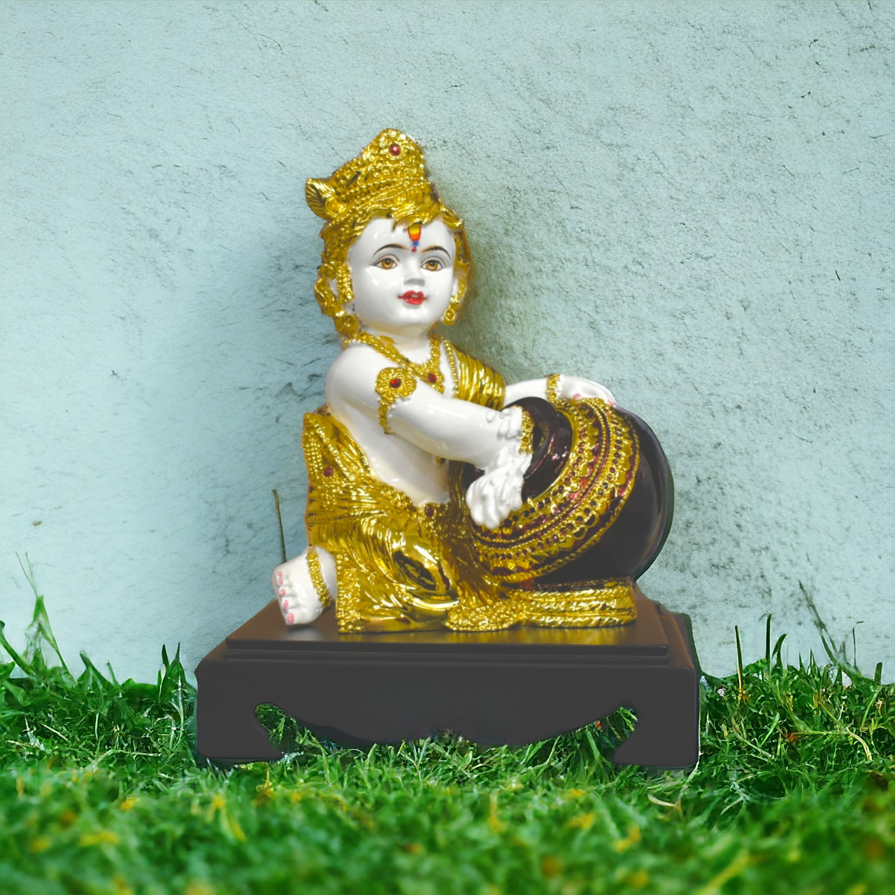 Gold plated Krishna Makhan Chor