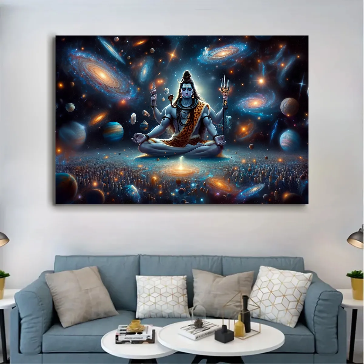 Modern Shiva Galaxy Painting