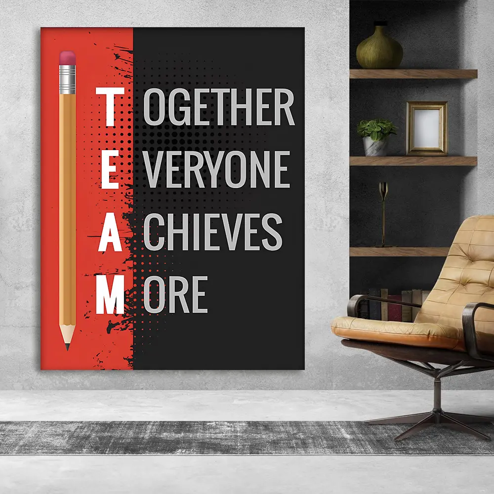 Team Matters Inspirational Canvas Painting