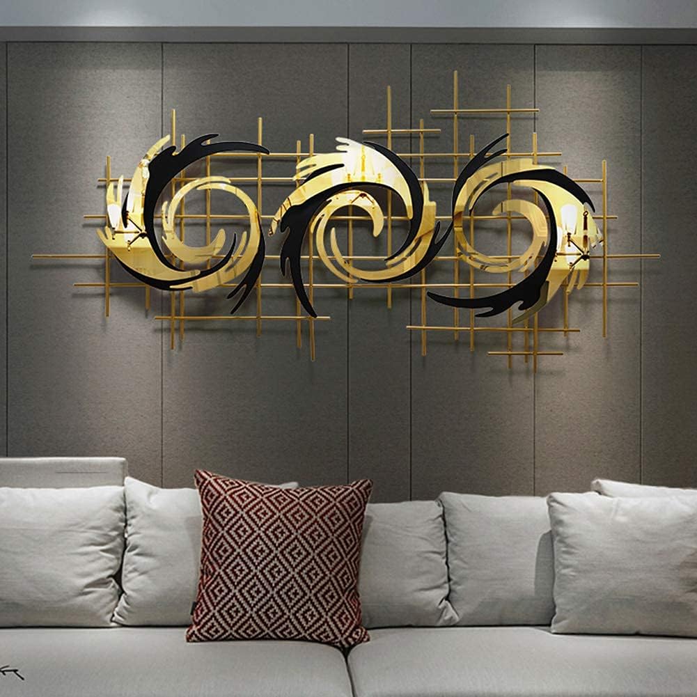 Golden Dragons Metal Wall Art Set of 3