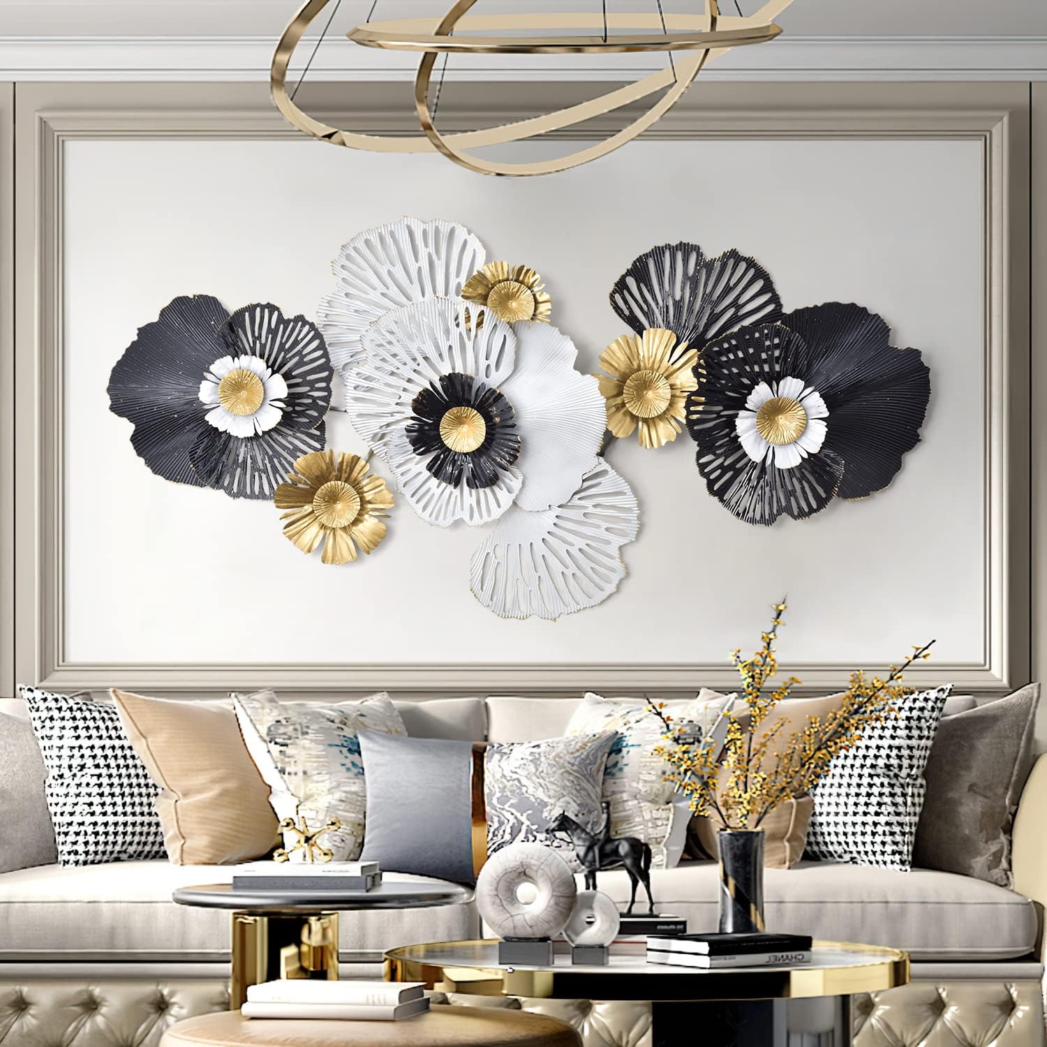 3D Floral Metal Wall Art