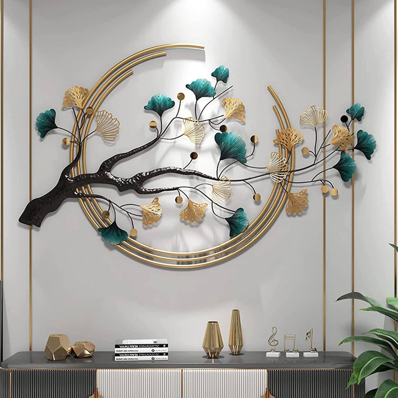 Ginkgo Tree Aesthetic Metal Wall Art Decor