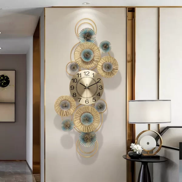 Floral Shells Analog Metal Wall Clock